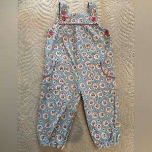 Baby Boden Floral Overalls